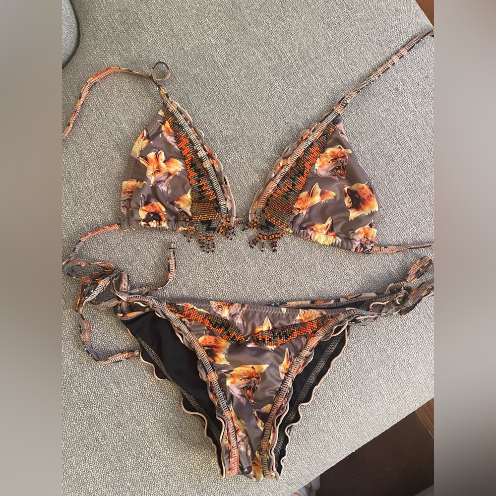 Aqua Bendita Fox Print Bikini